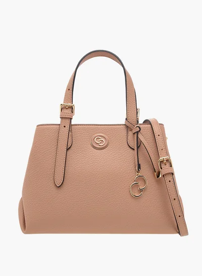 Celeste Solid Tote Bag with Double Handles and Detachable Strap