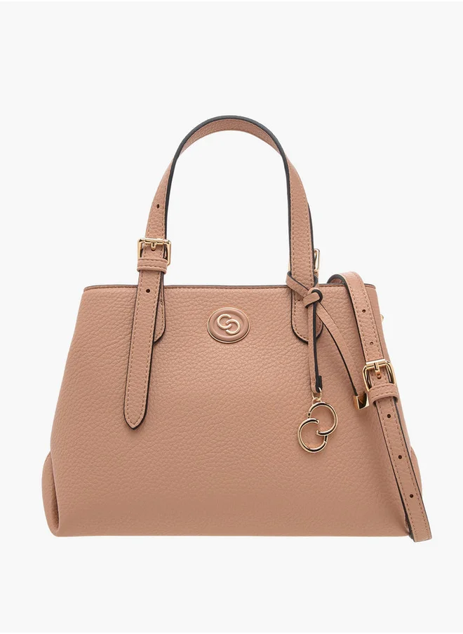 Celeste Solid Tote Bag with Double Handles and Detachable Strap
