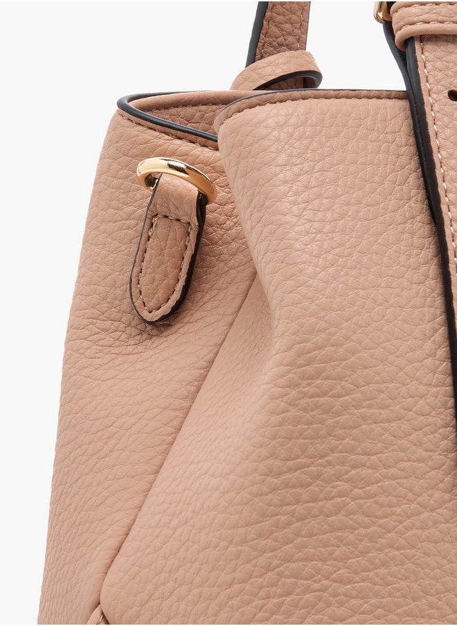 Celeste Solid Tote Bag with Double Handles and Detachable Strap  - Image 5