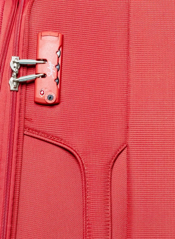 Skybags Vanguard Cabin-20 Inch Luggage with Anti Theft Zipper | TSA Lock| Smooth Dual Wheels| Wet Pouch for toiletries| Coral