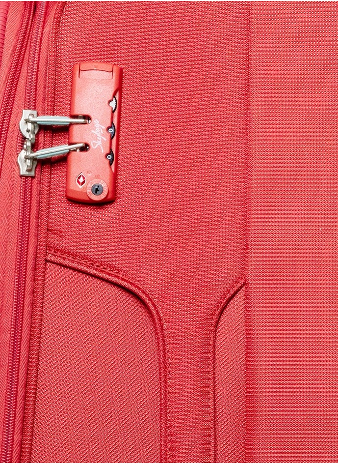 Skybags Vanguard Cabin-20 Inch Luggage with Anti Theft Zipper | TSA Lock| Smooth Dual Wheels| Wet Pouch for toiletries| Coral  - Image 5