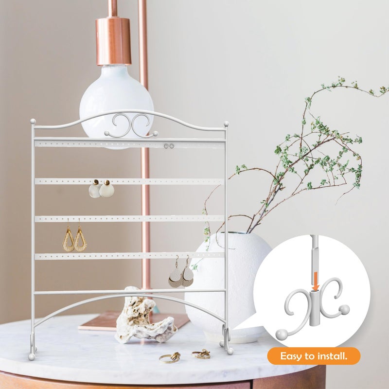 Mango Steam Jewelry Organizer for Hanging Earrings, White - Image 4