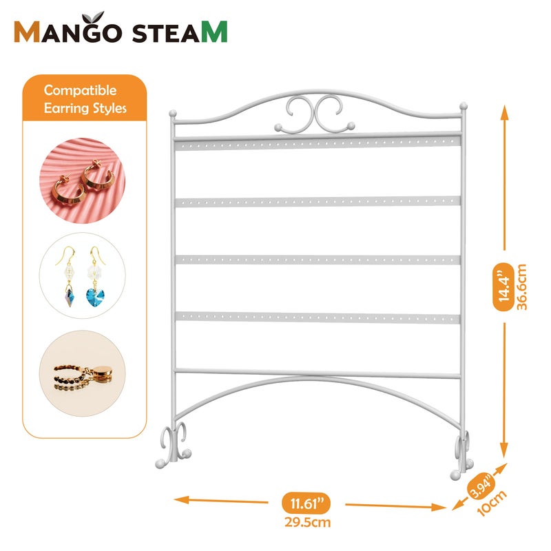 Mango Steam Jewelry Organizer for Hanging Earrings, White - Image 3