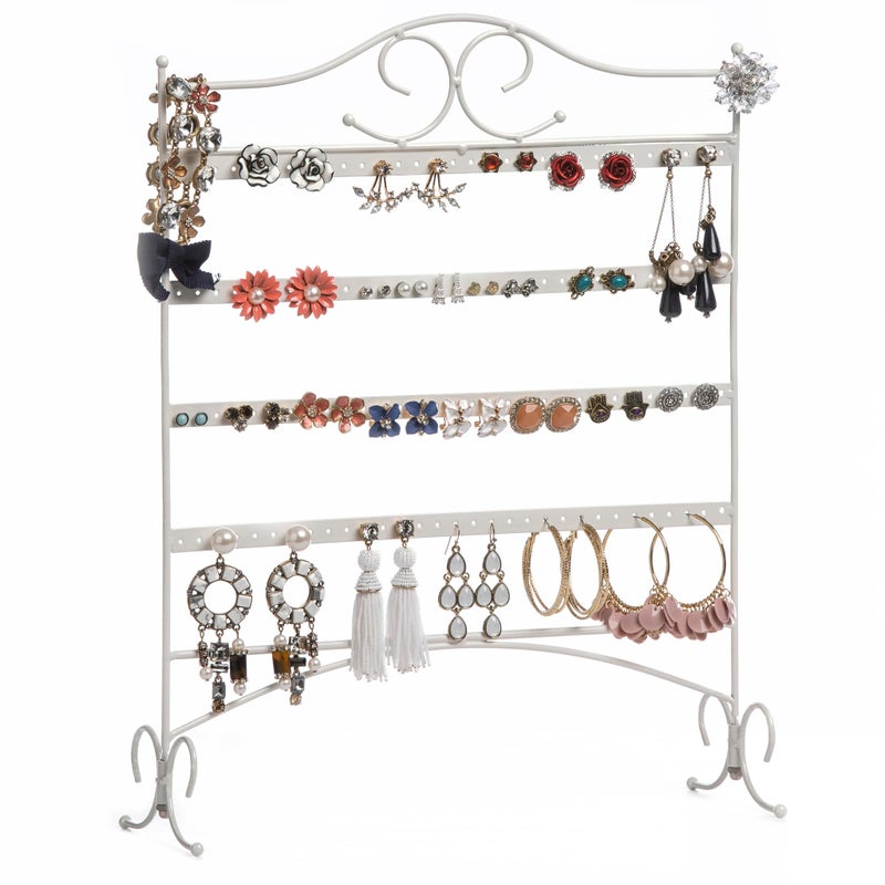 Mango Steam Jewelry Organizer for Hanging Earrings, White - Image 1