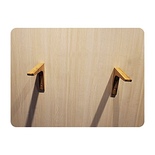 Dnyta 2pcs 4.9"×5.7" Large Wooden Triangle Brackets Corbels Decorative for Kitchen Cabinets, Bookshelves, Countertops(with Screws) - Image 5
