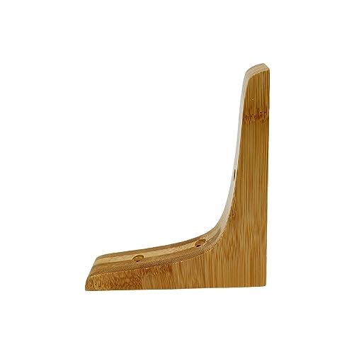 Dnyta 2pcs 4.9"×5.7" Large Wooden Triangle Brackets Corbels Decorative for Kitchen Cabinets, Bookshelves, Countertops(with Screws) - Image 3