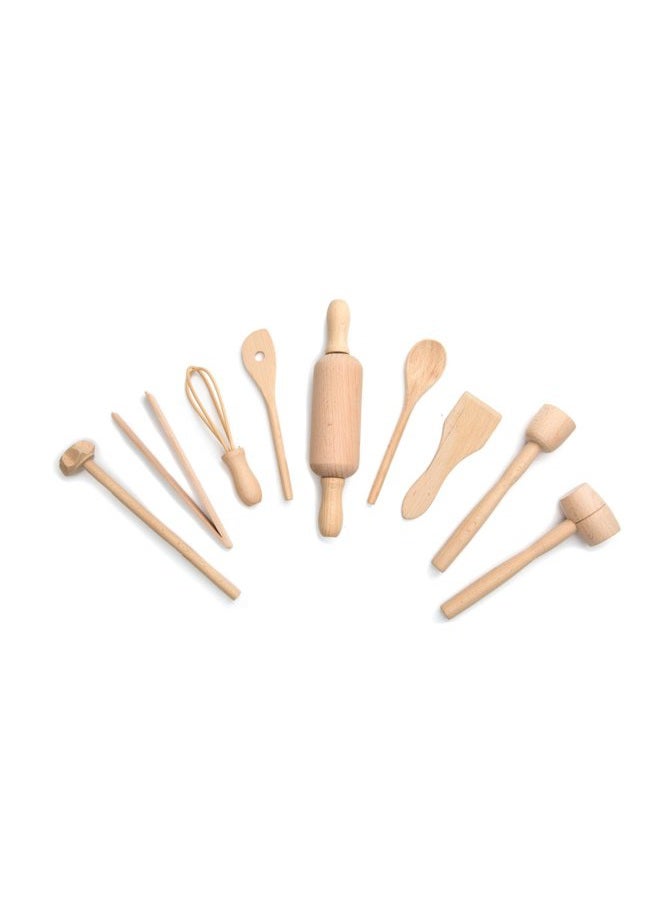 Fox Run Junior Cooking/Baking Tools Set, 8 x 3.25 x 3 inches, Brown - Image 1