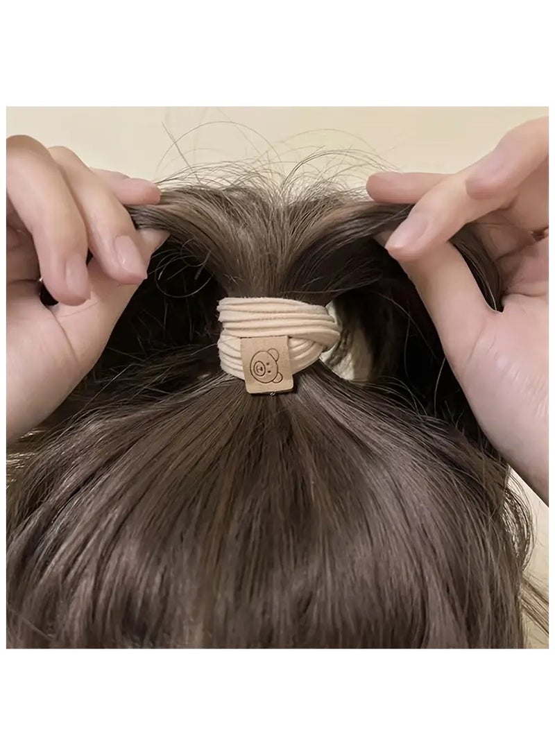 إسكدنيا مجموعة من 10 قطع ربطات شعر خفيفة للاستخدام اليومي مناسبة لجميع الأعمار مع تصميم خفيف لوجه الدب - Image 3