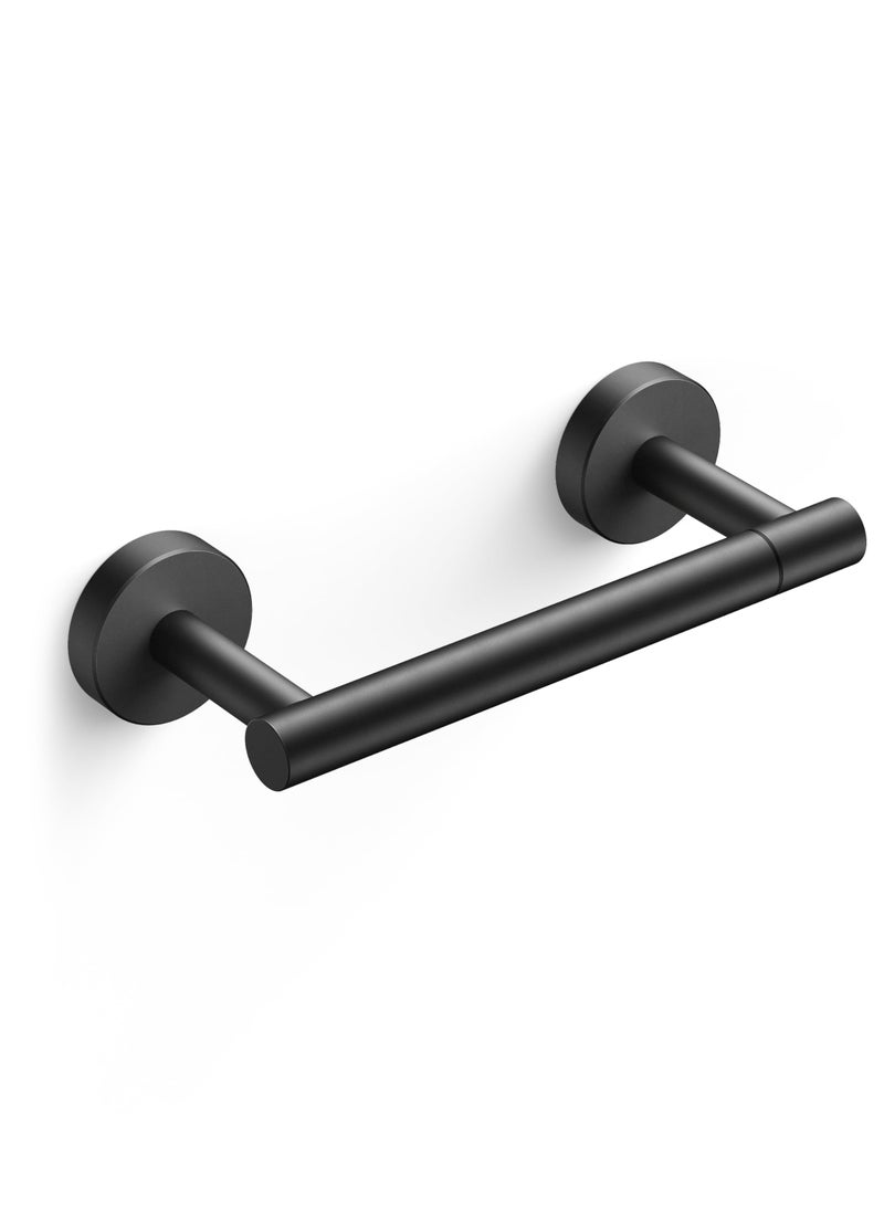 FORIOUS FORIOUS Toilet Paper Holder Wall Mount Stainless Steel Rustproof Double Post Pivoting Tissue Roll Holder for Bathroom Commercial Toilet Paper Dispenser 1 Matte Black 