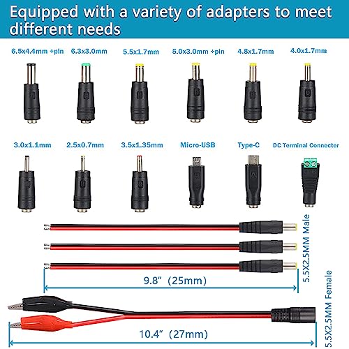 minidodoca 144W Power Supply Adjustable DC 3V ~ 36V Variable Universal Switching AC/DC Adapter Minidodoca AC to DC Converter with LED Voltage Display and 16 Tips, for 3V to 36V Household Electronics - 4000mA Max - Image 5