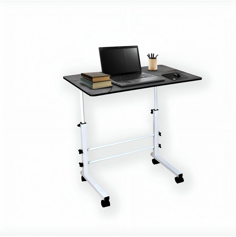 Maruti Wood Flexiwheel: Height Adjustable Multipurpose Movable Table For Study, Laptop, Office Work, Classroom, And Computer Use- Size 39X59X76 Cm_(White) - Image 1