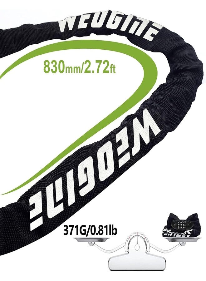 Weogine Bike Lock with Numbers and high Security Level, Bike Chain Lock, Bicycle Locks, 5 Digit Combination Lock for Bike, Bicycle, Scooter, Motorcycle, Door, Gate, Fence - Image 5