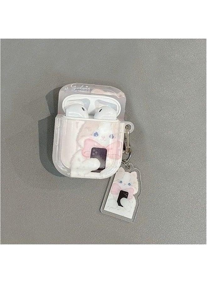 Generic - For Apple Wireless Bluetooth 1/2/3/4 Generation Protective Cover Pro Cat Dog Earphone Case-Colour:Dog Case + Pendant-Applicable Model:Airpods - Image 1