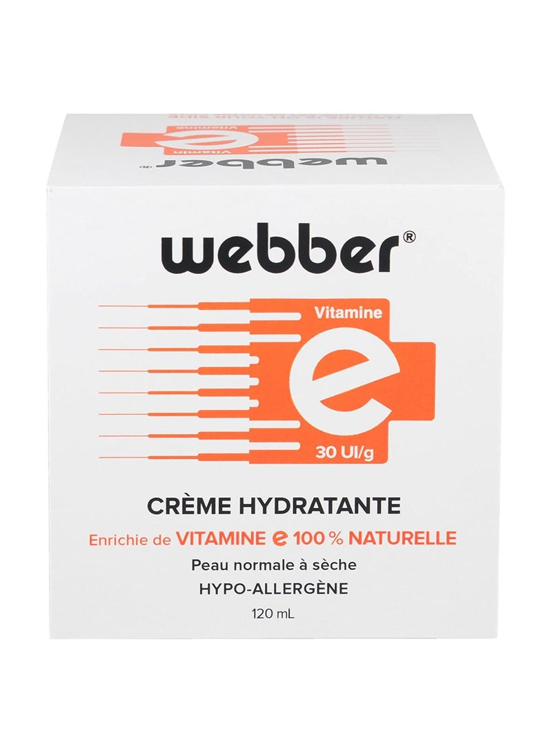 Webber Hydrating Cream, Face Moisturizer, with Vitamin E to help the appearance of Scars, Burns, Wrinkles and Dry Skin (Jar - 120 ml) - Image 1