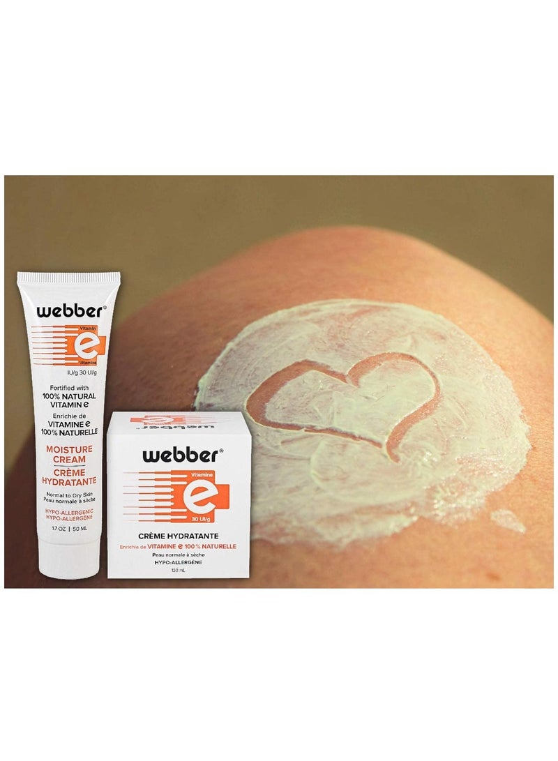 Webber Hydrating Cream, Face Moisturizer, with Vitamin E to help the appearance of Scars, Burns, Wrinkles and Dry Skin (Jar - 120 ml) - Image 4