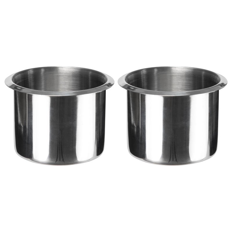 OEMASSIVE 2Pcs Dropin Cup Holder Insert Stainless Steel Drink Holder 31 Silver Poker Table Cupholder Insert for Car Boat Couch Cinema Cup Drink Holder - Image 3