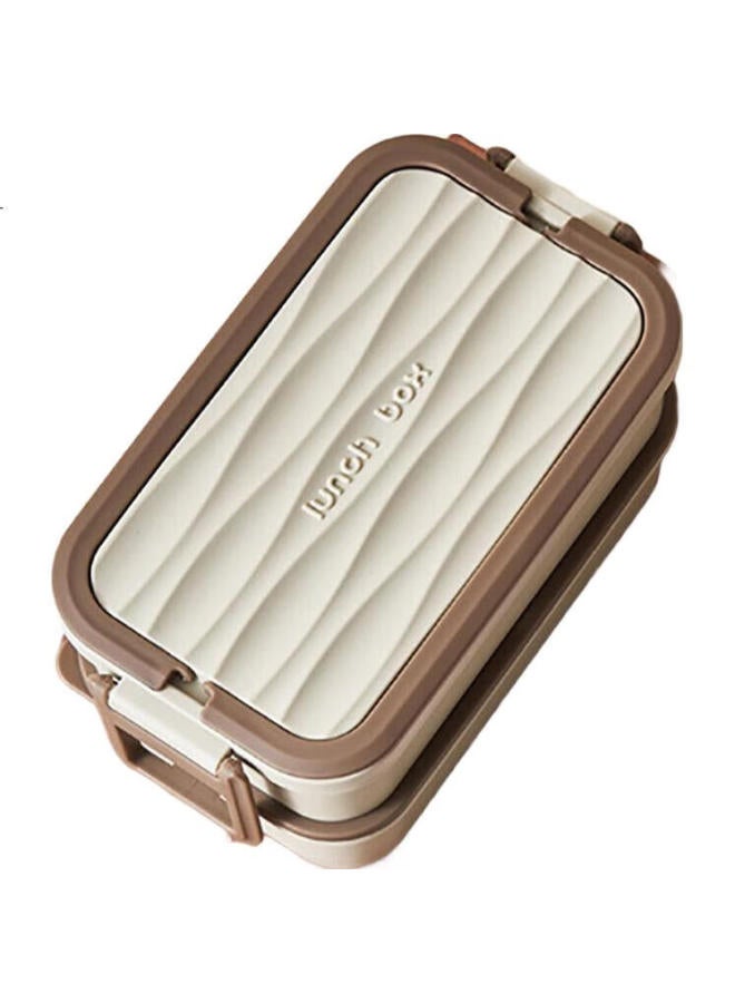 Canjiangjun Dianjiangjun Double-Layer Portable Lunch Box, Large Capacity, Microwave-Safe, Lunch Container, Portable Meal Box With Fork And Spoon, 2L - Image 3
