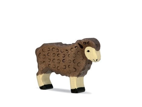 Holztiger Black Wooden Sheep Figurine - Image 5