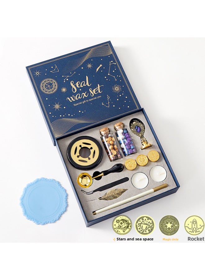 BLOT Fire Paint Seal Full Set Of Source Manufacturers Envelope Sealing Wax Creative Star Fire Paint Wax Grain Set - Image 1