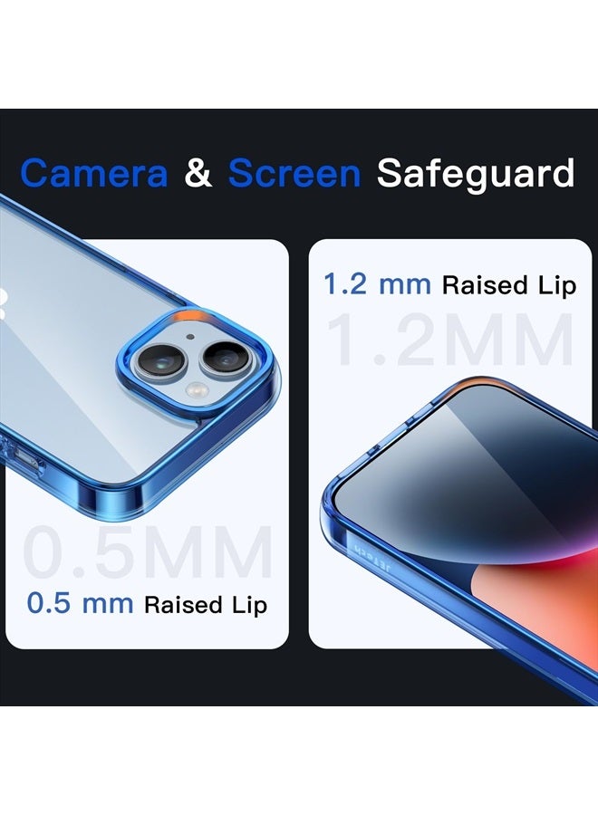 Jetech Case for iPhone 14 6.1-Inch, Non-Yellowing Shockproof Phone Bumper Cover, Anti-Scratch Clear Back (Blue) - Image 5