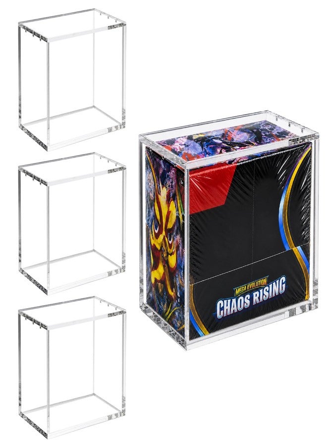 VINJKZQ 4-Pack Booster Box Acrylic Case for US-Size PKMN Booster Boxes - Image 1