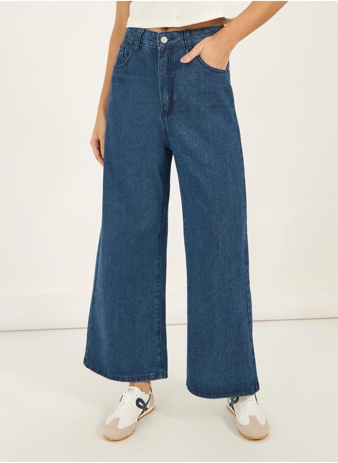 Styli Mid Rise Wide Leg Stretchable Jeans  - Image 2