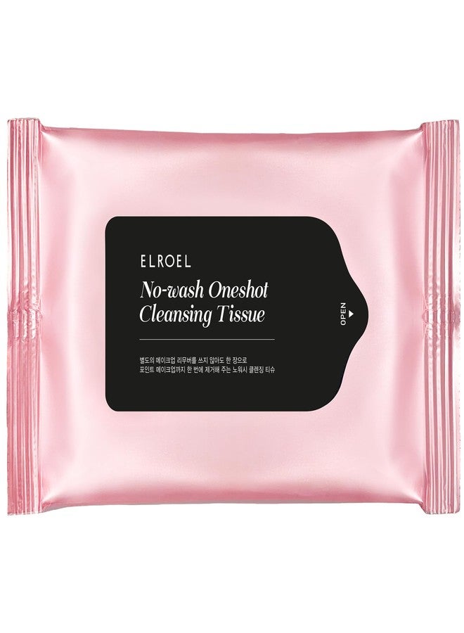 ELROEL No-Wash Oneshot Cleansing Tissue - Breathable and Highly Absorbent Makeup Remover Wipes with Hot Spring Water, Green Tea and Panthenol for All Skin Types - Korean Skin Care (10 Sheets, 1.6 Oz) - Image 1