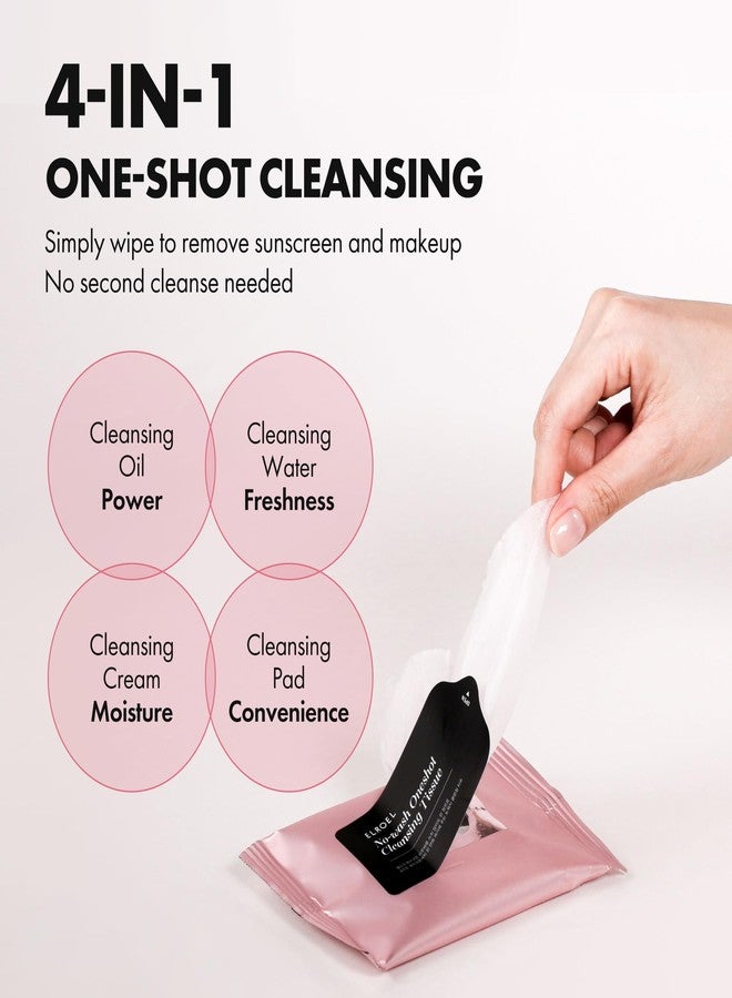 ELROEL No-Wash Oneshot Cleansing Tissue - Breathable and Highly Absorbent Makeup Remover Wipes with Hot Spring Water, Green Tea and Panthenol for All Skin Types - Korean Skin Care (10 Sheets, 1.6 Oz) - Image 4