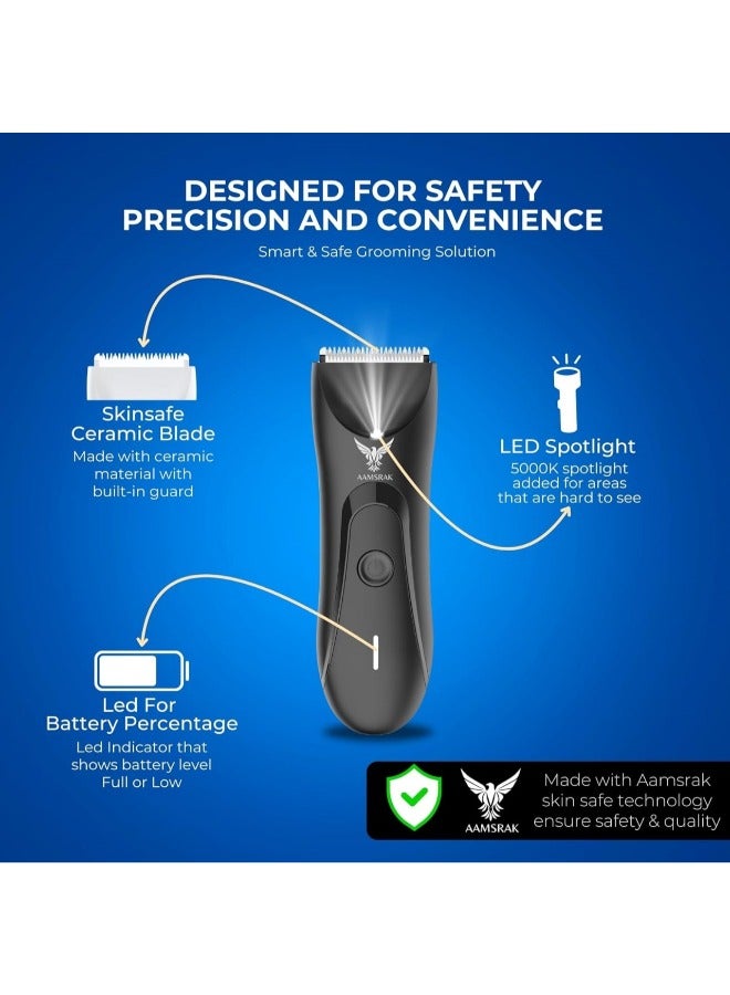 AAMSRAK Multi-Functional Rechargeable Grooming Hair Trimmer - Ceramic Blade | LED Spotlight | Cordless & Waterproof | Professional-Grade Clipper - Image 5