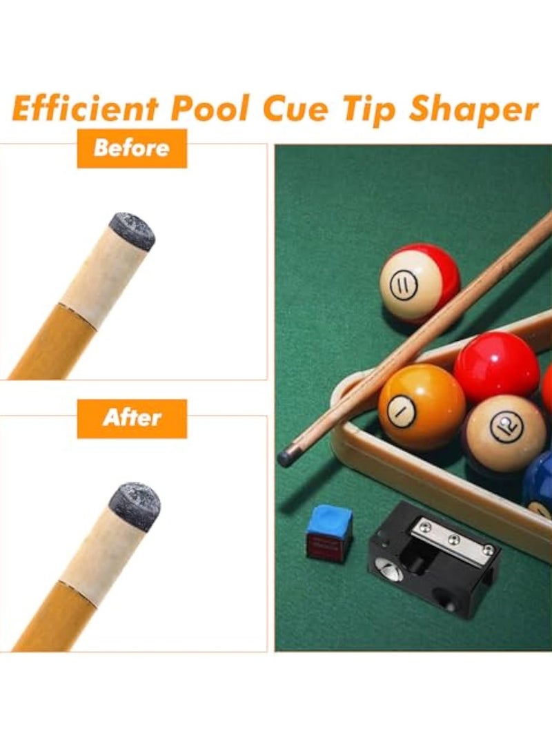 Generic 8 in 1 Aluminum Pool Cue Tip Repair Tool, Pool Cue Repair Kit, Billiard Cue Stick Tip Tool Accessory with one Replacement Blade and one Wrench, Cue Tip Stick Shaper Billiard Pool Cue Accessories - Image 4