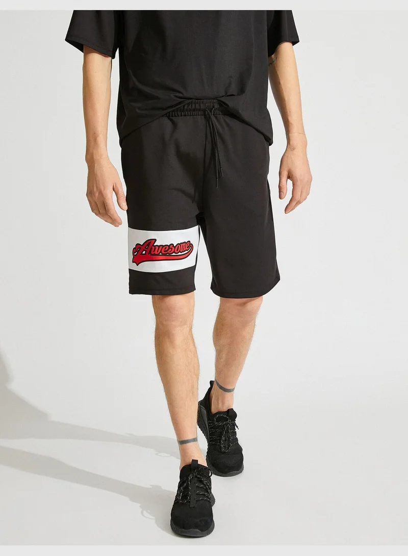 KOTON Printed Basketball Sport Short