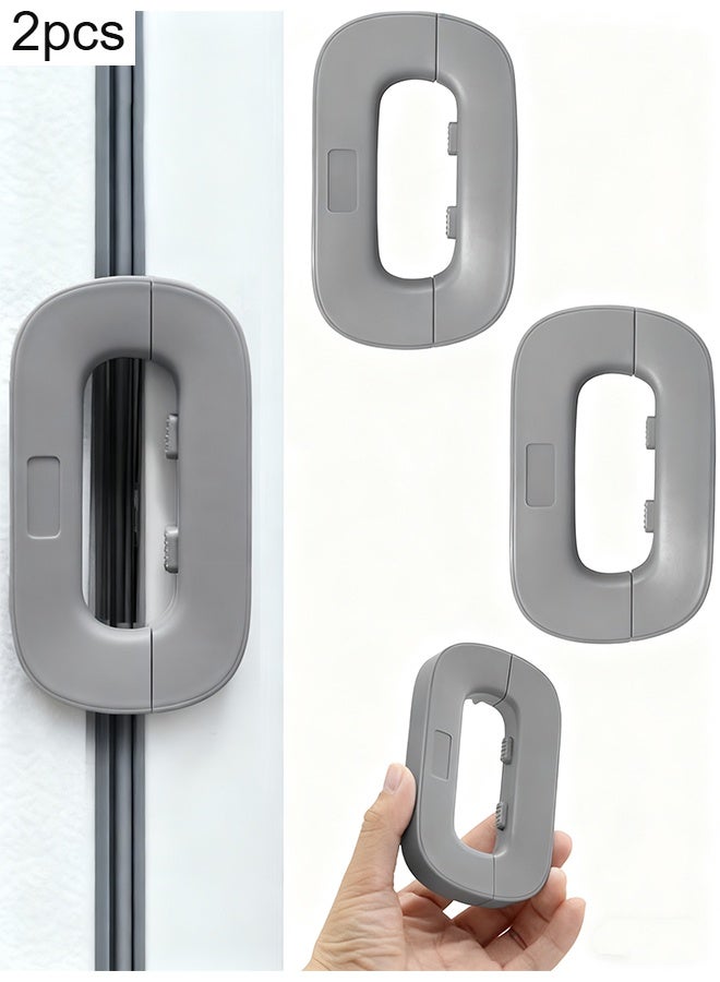 Happy D 2Pcs Refrigerator Lock Fridge Lock Cabinet Locks Self-Adhesive Fridge Lock with Strong Adhesive Easy to Install No Tools Need for Cupboard Door Drawer Closet Refrigerator - Image 1