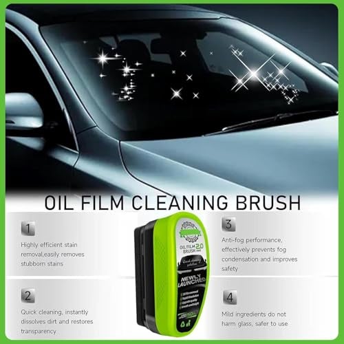 KRIDARSH Automotive Oil Film Cleaning Brush, 2025 Upgrade Clearvision Car Windshield Cleaner, Clearvision Glass Cleaner, 150mll Reusable Oil Film Cleaning Brush for Car Window, Prevents Rain and Fog - Image 5