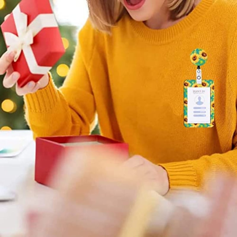 حبال عباد الشمس لحبل الرقبة مع حامل البطاقة، حبل عباد الشمس للإعاقة المخفية، طول قابل للتعديل، حبل للتوحد مقاوم للماء لحامل البطاقات يستخدم لتذاكر مفتاح بطاقة الهوية، المكتب، المدرسة. - Image 5