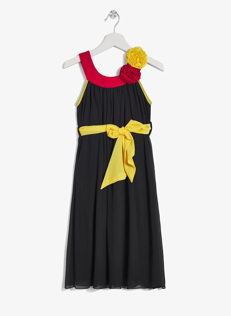 Little Golden Apple Little Floral Accent Dress