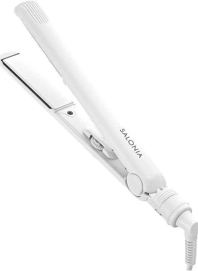 Salonia Salo Nia Double Ion Super Straight & Curl Hair Iron Pro Specification of 230 ℃ SL-004SW White