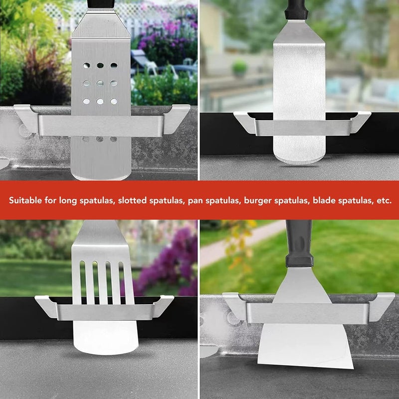 mlida Griddle Accessories Holder, Griddle Tool Holder Portable Sturdy Heat Resistant Stainless Steel for Picnic (Alphabet) - Image 4