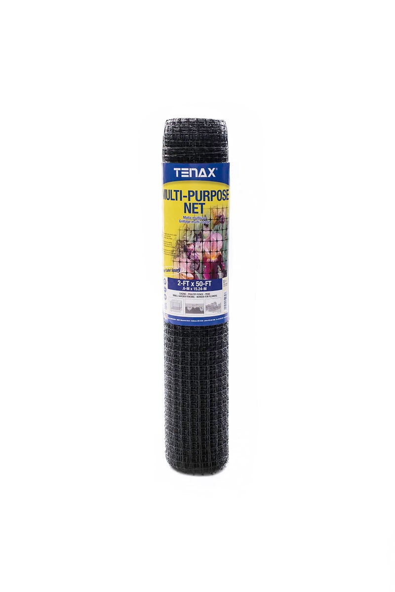 Tenax Multipurpose Net - Plastic Netting, Black Deck Netting - 2' x 50' - Plastic - Image 1