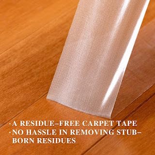 Spitomex Spitomex Transparent DoubleSided Carpet Tape Super Strong Sticky Tape for Carpet Rugs Non Slip Waterproof Removable Mesh Grid Suitable for Hardwood Floors matsWall Hanging 3 Cm 10 meter  - Image 4