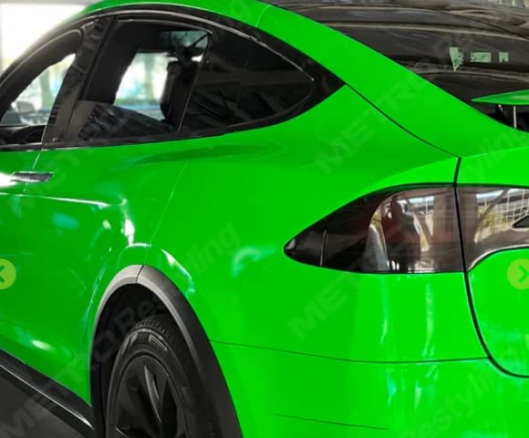 HAPPYMATES Self Adhesive Vinyl Wrap DIY Auto Wrap Film Fit Most Cars & Bikes Waterproof Car Sticker Vinyl Sheet, Interior Sticker, Heat Resistant (12 X 60 Inch, Green Glossy) - Image 3