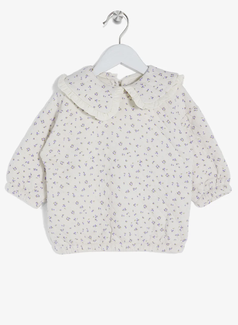 ريبلز مع نمشي طقم بناتي قطعتين بلوزة وبنطلون