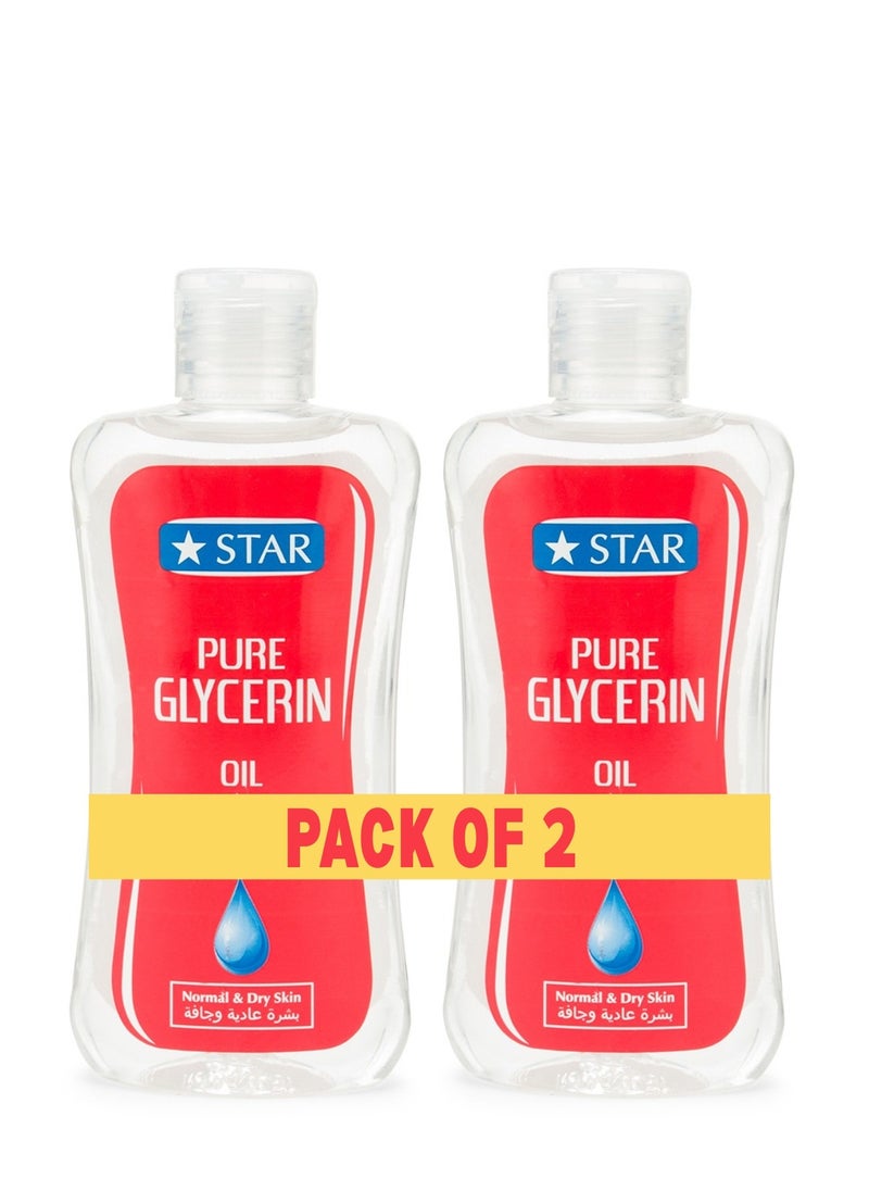 Star Pure Glycerin Oil (200ml x 2) – Deep Moisturizing & Skin Softening Body Oil – For Dry, Sensitive Skin – Ideal for Face, Hands, Feet & Body – Hydrating Daily Care for All Skin Types  - Image 1