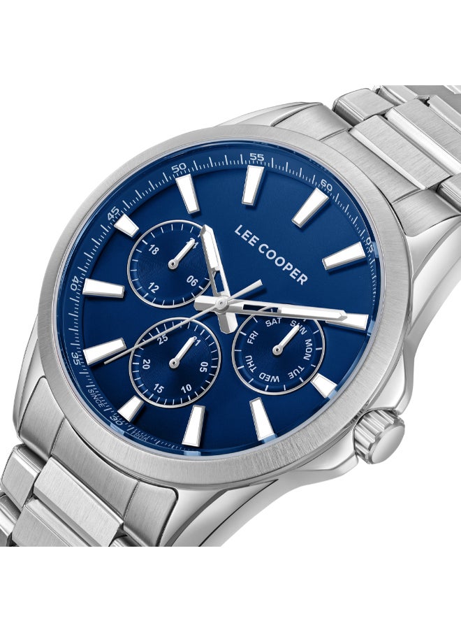 Lee Cooper Men's Multi Function Display Watch With Silver Metal Strap - LC08105.390  - Image 1