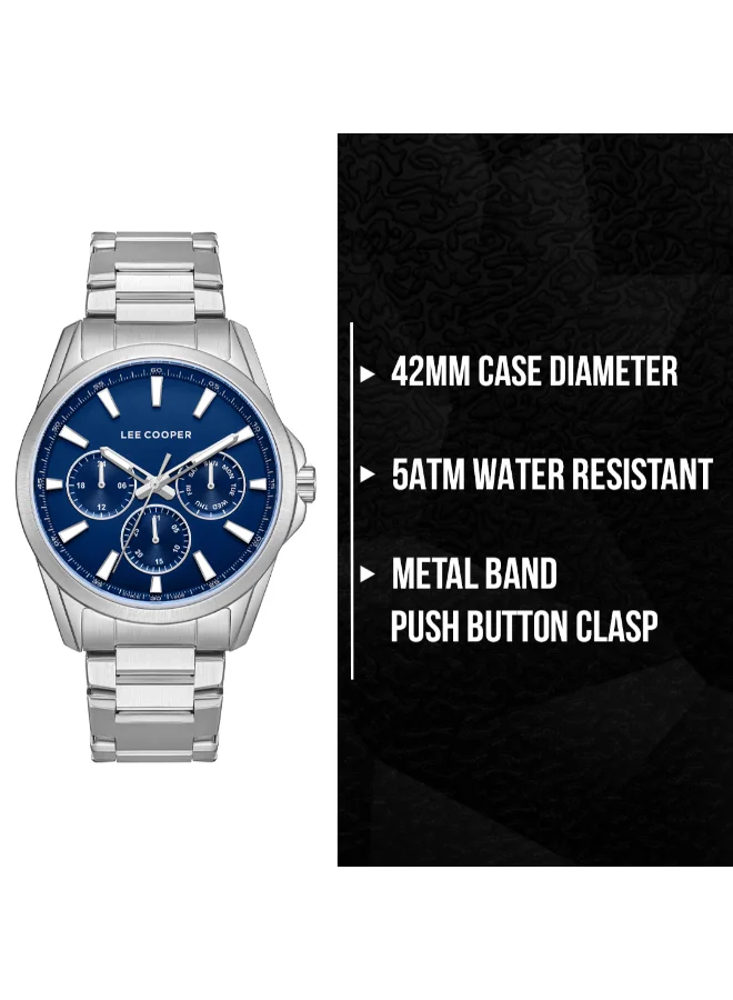 Lee Cooper Men's Metal Multi Function Watch LC08105.390 - 42 mm