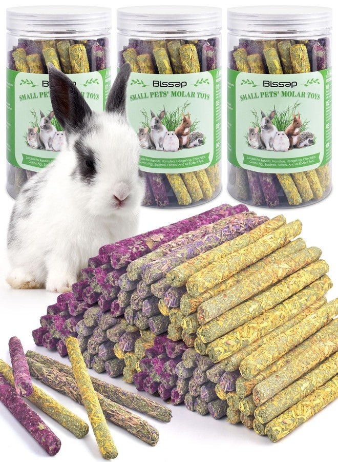 Bissap 108PCS Rabbit Chew Sticks, Mixed Natural Flower Rose Chrysanthemum and Forget-me-not Chew Toys Treats for Rabbit Bunny Chinchilla Guinea Pig Hamster and Other Small Animals Molar Snacks - Image 1
