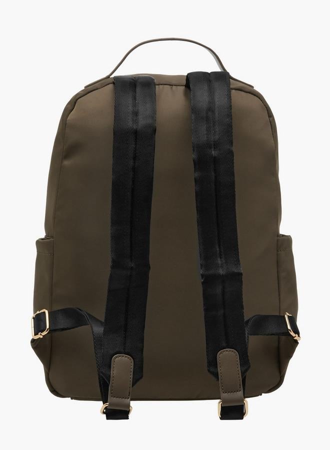 Flora Bella By Shoexpress Solid Backpack With Pouch - Image 5