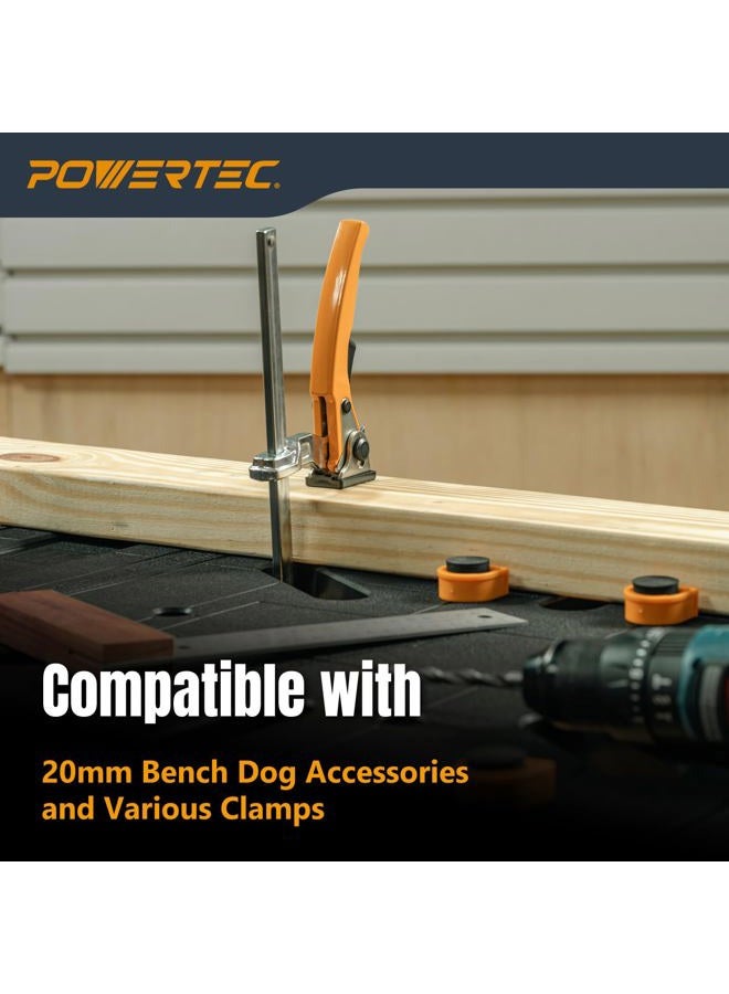 POWERTEC Portable Folding Worktable – Heavy-Duty Workbench with 33.5" x 24" Surface, 1650 lbs Load Capacity – Compact, Foldable Table for Woodworking, DIY, Garage & Jobsite Use (UT1014) - Image 4