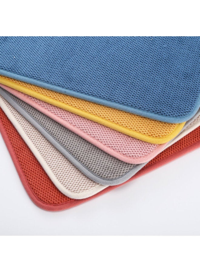 Cross-border Microfiber Absorbent Quick-drying Meal Mat Household Kitchenware Draining Drying Mat Pot Pillow Cup Butterfly Drying Mat Coaster Mat-Color:Yellow-Specifications:30*40cm - Image 5