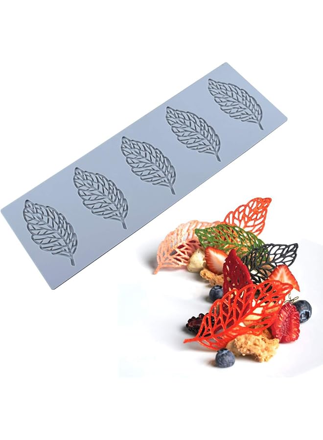 S-TOP Hollow Leaf Candy Mold, Chocolate Candy 3D Hollow Leaf Silicone Mold, Sugar Craft Cake Decoration, Cupcake Top, Polymer Clay - Image 1