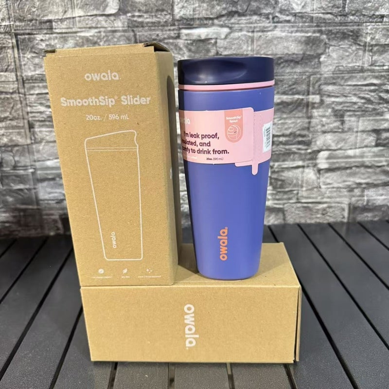 Owala 304 Stainless Steel Insulated Coffee Cup, Portable Travel Mug with Dual Lids, 12/20oz, Modern Simple Design